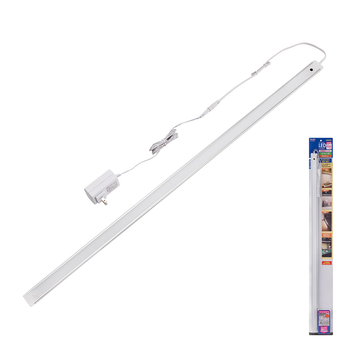 ELPA　LED多目的灯　Slim&Flat　LEDライト　非接触スイッチタイプ　全長約91cm　20W　電球色相当　約3000K　1500lm　ALT-2090IR(L)