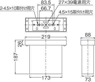 東芝　LED誘導灯　防湿・防雨形　天井直付形　C級　10形　両面灯　個別制御方式自...