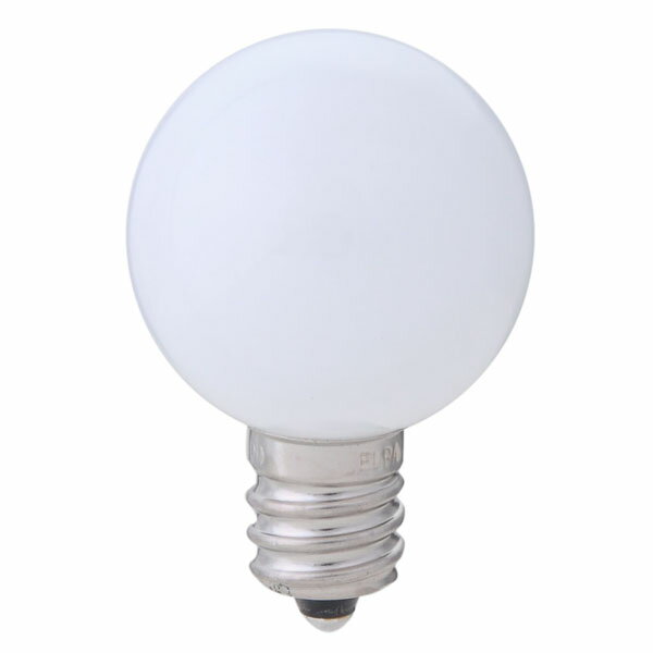ELPA　エルパボール　LED電球　LED装飾電球　ミニボール電球形　E12　G30（外径30mm）　ホワイト（白）　昼白色相当　0．5W　18lm　LDG1N-G-E12-G230