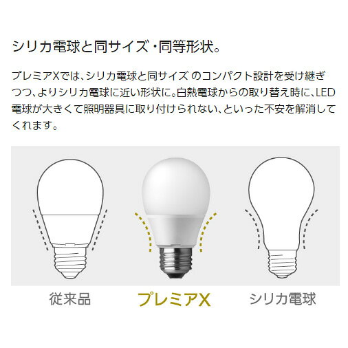 パナソニック　LED電球　一般電球タイプ　プレミアX　全方向タイプ　高演色（Ra90）　40形相当（40W形相当)　電球色（2700K）　485lm　4．9W　E26口金　LDA5L-D-G/S/Z4/F