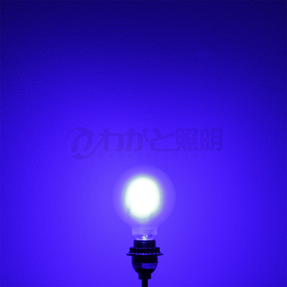 日本グローバル　LED電球　LEDフィラメント電球　カラー電球　AMEDAMAシリーズ　ボール電球形　G95(外径95mm)　フロスト　4W　E26　ソーダブルー(青色)　FLDF-G95/B 2