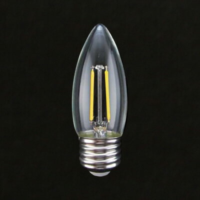 TOZAI　LED電球　シャンデリア型フィラメントLED　クリアタイプ　シャンデリア球40W形相当　深赤系電球色（2100K）　4．0W　全光束420lm　E26口金　調光器対応　TZC37E26C-4-100/21