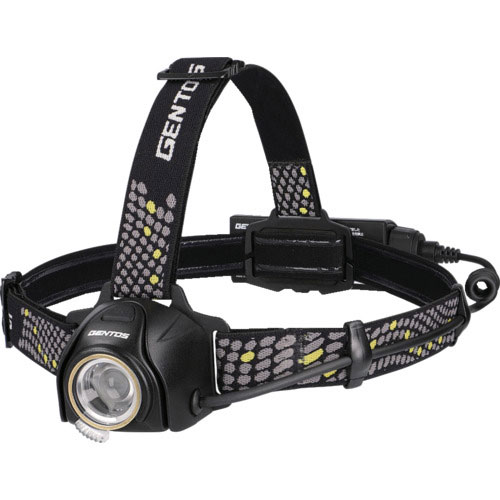 GENTOS　HEAD VADERシリーズ　LEDヘッドライト　高輝度チップタイプ白色LED　IP64　最大1000lm　専用バ..