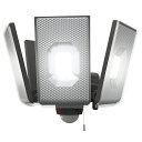 ムサシ RITEX スライド型LEDセンサーライト 100V ACコンセント式 12.5W×4灯 5000lm(最大時) 調光調色(全灯・昼白色・白色・電球色) ひもスイッチ付き IP44 屋内・屋外兼用 人感センサー 明暗センサー 防犯灯 LED-AC4000