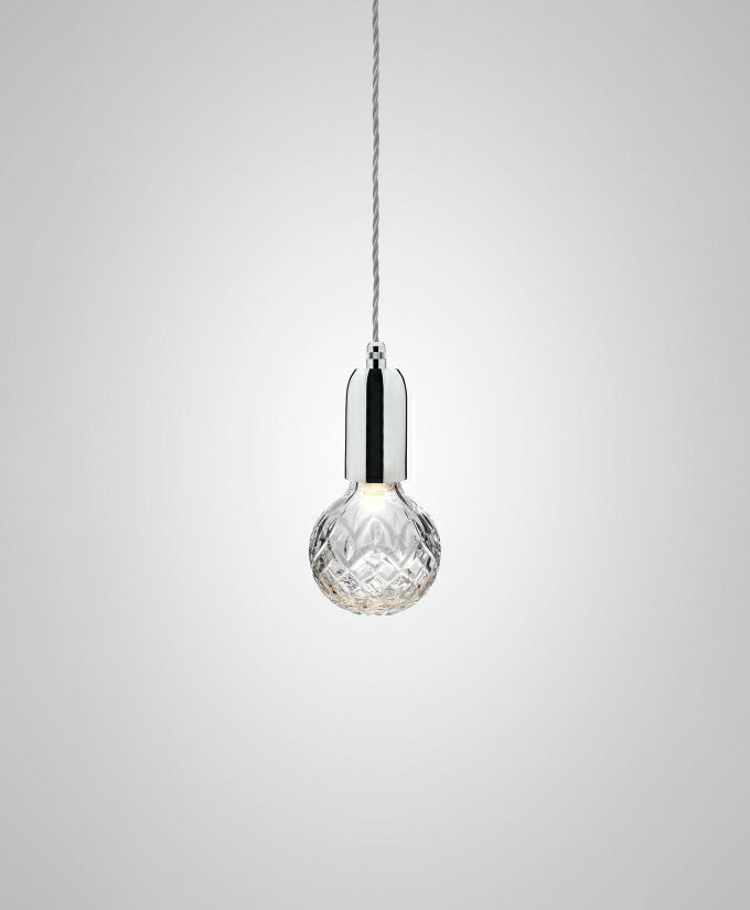 LEE BROOM　リー・ブルーム　ペンダントライト　CLEAR CRYSTAL BULB PENDANT　天井直付　LED電球付き（白熱電球100W相当 電球色 E26）　POLISHED CHROME（ポリッシュドクローム）　CLEAR CRYSTAL BULB PENDANT POLISHED CHROME