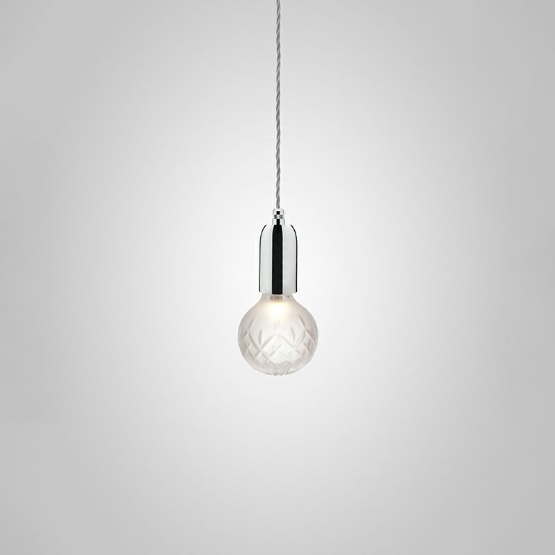 LEE BROOM　リー・ブルーム　ペンダントライト　FROST CRYSTAL BULB PENDANT　天井直付　LED電球付き（白熱電球100W相当 電球色 E26）　POLISHED CHROME（ポリッシュドクローム）　FROST CRYSTAL BULB PENDANT POLISHED CHROME