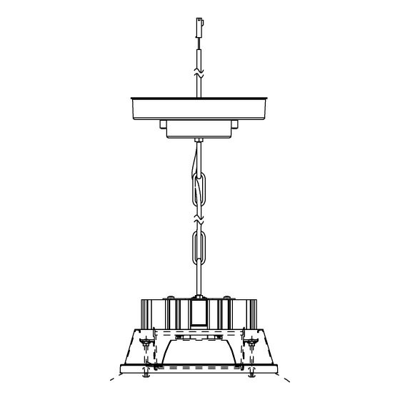 KOIZUMI　LED高天井ペンダント　本体のみ　直付タイプ　（LED内蔵・電源・セード別売）　温白色　3500K..
