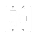 明工社 ML新金属プレート 3コ用 <2+1> MLE1663-21