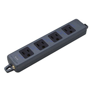 明工社　横形OA用平刃接地タップ　4コ口　15A　125V　パイロットランプ　マグネッ...