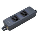 明工社 横形OA抜け止め接地タップ 2コ口 パイロットランプ マグネット付 コードなし 黒 MR7902BB ※受注生産品