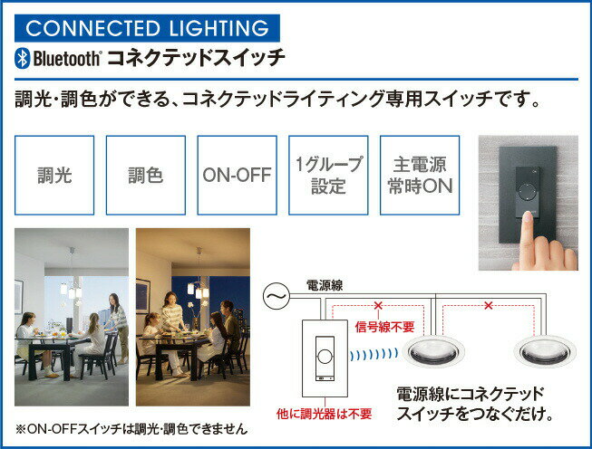 ODELIC　ON-OFFスイッチ　BTコネクテッドスイッチ　コネクテッドライティング専用　LC616 3