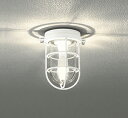 ODELIC　エクステリアライト　ポーチライト　屋外用　防雨型　白熱灯器具40W灯相当　電球色　LEDランプ付き　オフホワイト色　OG254607LR