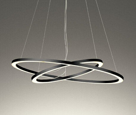 ODELIC シャンデリア LED一体型 直付 〜14畳 調光 電球色 2700K 高演色LED リモコン付 マットブラック OC257219R