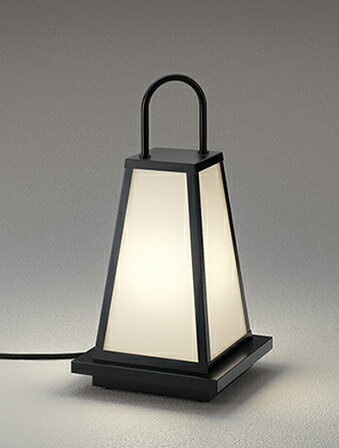 ODELIC　エクステリアライト（ガーデンライト）　LEDランプ付　白熱灯器具60W相当　プラグ付キャブタイヤケーブル5m　電球色　2700K　高演色LED　防雨型　黒（ブラック）　OG254284LR