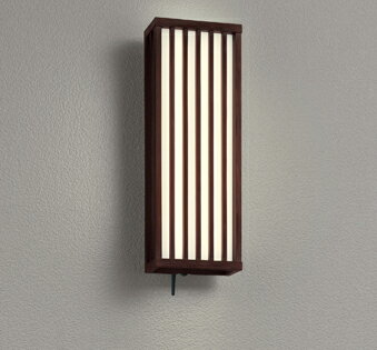 ODELIC　エクステリアライト（ポーチライト）　LED一体型　白熱灯器具60W相当　電球色　2700K　高演色LED　防雨型　Bluetooth　人感センサー付　タブレット別売　OG254837BR