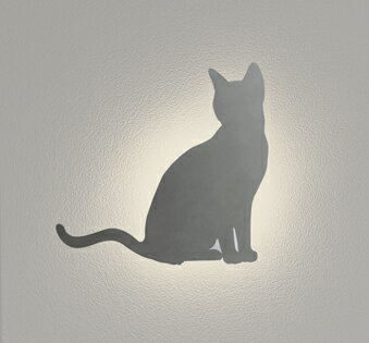 ODELIC　エクステリアライト（ポーチライト）　Deco Wall Light　ネコ　LED一体型　直付　電球色　2700..