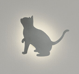 ODELIC　エクステリアライト（ポーチライト）　Deco Wall Light　ネコ　LED一体型　直付　電球色　2700..