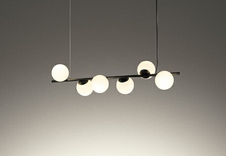 ODELIC シャンデリア 直付 高演色LED LEDランプ付 6灯 白熱灯器具60W×6灯相当 連続調光 電球色2700K マットブラック OC257262LCR