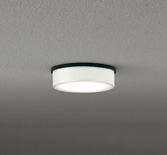 ODELIC　エクステリアライト　LED軒下灯　シーリングライト　防雨型　直付　高演色LED　LED一体型　白熱灯器具100W相当　電球色2700K　オフホワイト　OG264297LR