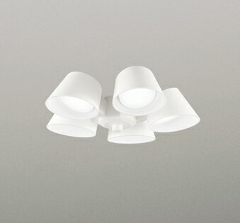 Interior Fans - ODELIC　シーリングファン　灯具　遮光セードタイプ・5灯　〜6畳　高演色LED　昼白色5000K　ファン本体別売　オフホワイト　WF227NR