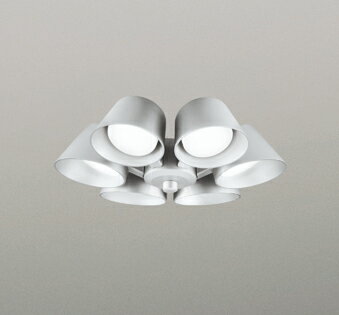 ODELIC　シーリングファン　灯具　遮光セードタイプ・6灯　〜8畳　高演色LED　昼白色5000K　ファン本体別売　マットシルバー　WF228NR