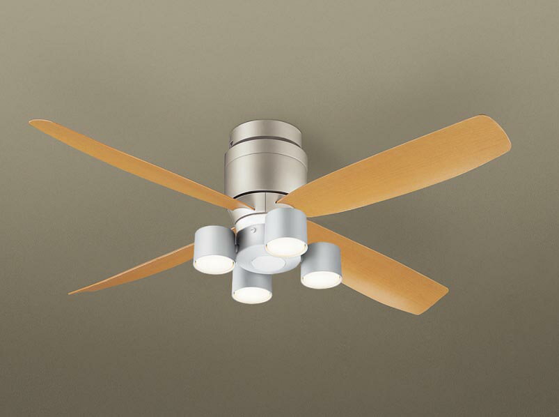 パナソニック シーリングファン 天井直付型 ローゼット取付(簡易取付) DCモータータイプ 電球色 60形電球4灯器具相当(ランプ付) 風量4段切替 リモコン付...