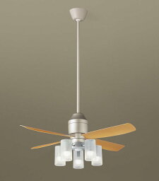 パナソニック　シーリングファン　天井吊下型　直付ボルト取付専用　DCモータータイプ 〜10畳　電球色　60形電球5灯器具相当（ランプ付）　風量4段切替　リモコン付　XS72113F(SPL5513F+SP7072+SPK072+SPK012)
