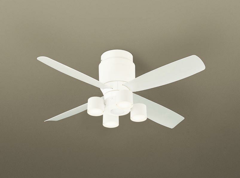 パナソニック シーリングファン 天井直付型 ローゼット取付(簡易取付) DCモータータイプ 電球色 60形電球4灯器具相当(ランプ付) 風量4段切替 リモコン付...