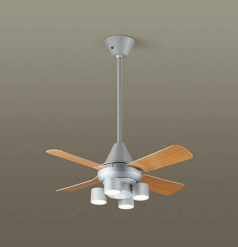 パナソニック シーリングファン 天井吊下型 直付ボルト取付専用 ACモータータイプ 電球色 60形電球4灯器具相当(ランプ付) 風量4段切替 リモコン付 XS9...