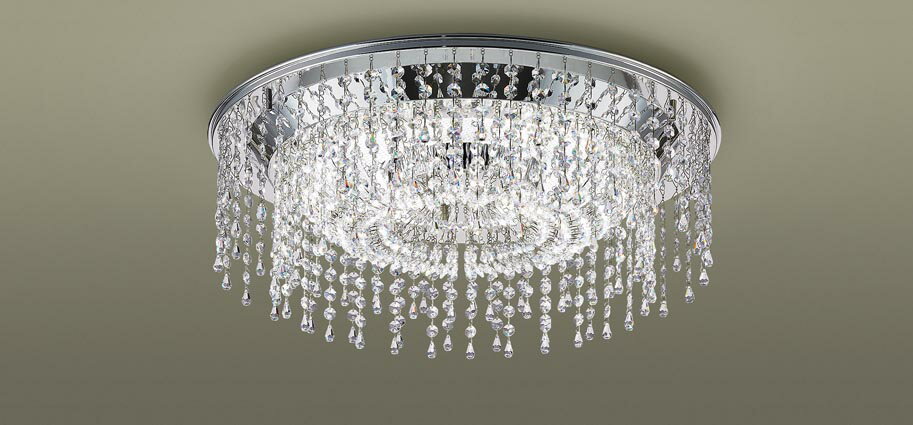 パナソニック 水平天井専用 LED(昼光色〜電球色) シャンデリア 美ルック・U-ライト方式 シャンデリング 〜12畳 U-ライト方式 LED内蔵 専用リモコン...