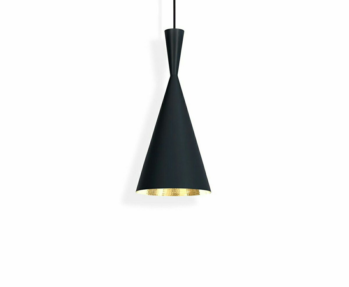 Tom Dixon　トム・ディクソン　ペンダントライト　BEAT TALL PENDANT（ビートトールペンダント）　引掛シーリング　黒（ブラック）　※ランプ付き（ハロピン25W）　BEAT TALL PENDANT BLACK