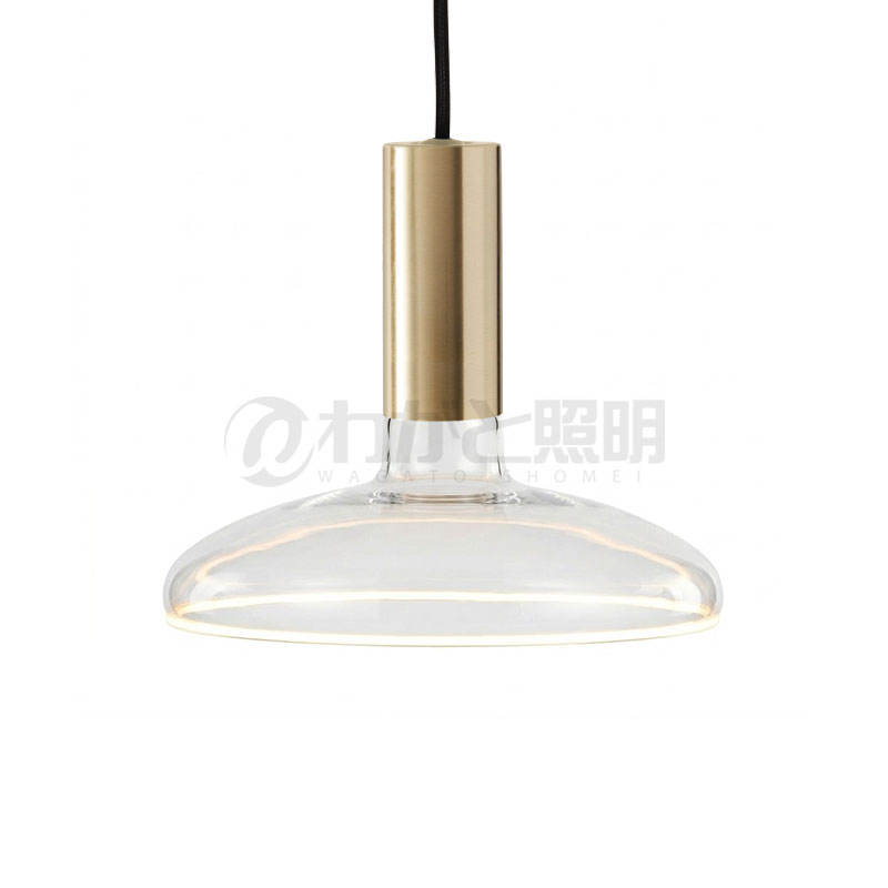 well lit　ウェルリット　ペンダントライト+LEDランプセット　SPIN PENDANT+AZURE　調光　引掛シーリング　全光束460lm　6W　電球色2200K　本体:BRASS/ブラス　LEDランプ:AZURE ORBIT　SPIN PENDANT BRASS+AZURE ORBIT