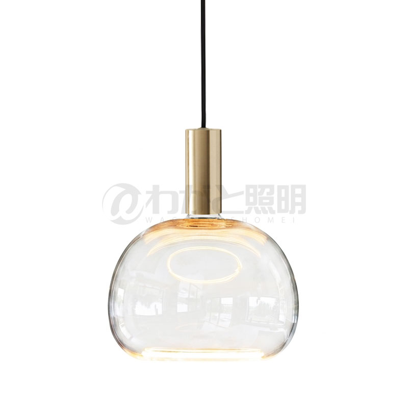 well lit　ウェルリット　ペンダントライト+LEDランプセット　SPIN PENDANT+AZURE　調光　引掛シーリング　全光束430lm　6W　電球色2200K　本体:BRASS/ブラス　LEDランプ:AZURE SOFT　SPIN PENDANT BRASS+AZURE SOFT