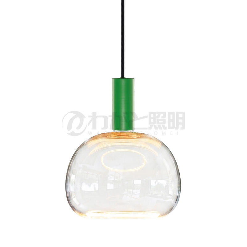 well lit　ウェルリット　ペンダントライト+LEDランプセット　SPIN PENDANT+AZURE　調光　引掛シーリング　全光束430lm　6W　電球色2200K　本体:GREEN SERENE/グリーンセリーン　LEDランプ:AZURE SOFT　SPIN PENDANT GREEN SERENE+AZURE SOFT