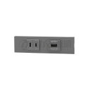 神保電器 NKシリーズ 家具・機器用コンセント+USBコンセントセット(什器用) ソリッドグレー(SG) KAG-2606 ※受注生産品
