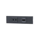 神保電器 NKシリーズ 家具・機器用コンセント+USBコンセントセット(什器用) ソフトブラック(SB) KAG-2607 ※受注生産品