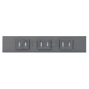 神保電器 NKシリーズ 家具・機器用扉付コンセントセット(什器用) シボ加工品 3口 ソリッドグレー(SG) KAG-3707 ※受注生産品
