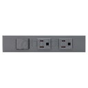 神保電器 NKシリーズ 家具・機器用3路スイッチ+接地コンセント+接地コンセントセット(什器用) シボ加工品 3口 ソリッドグレー(SG) KAG-3713 ※...