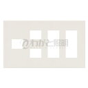神保電器 J・WIDE SLIMシリーズ スリムスクエア コンセントプレート 4連用 9コ用(1コ+2コ+3コ+3コ) ピュアホワイト QWD-1233