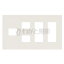 神保電器　J・WIDE SLIMシリーズ　スリムスクエア　コンセントプレート　4連用　9コ用（1コ＋2コ＋3コ＋3コ）　ピュアホワイト　QWD-1233