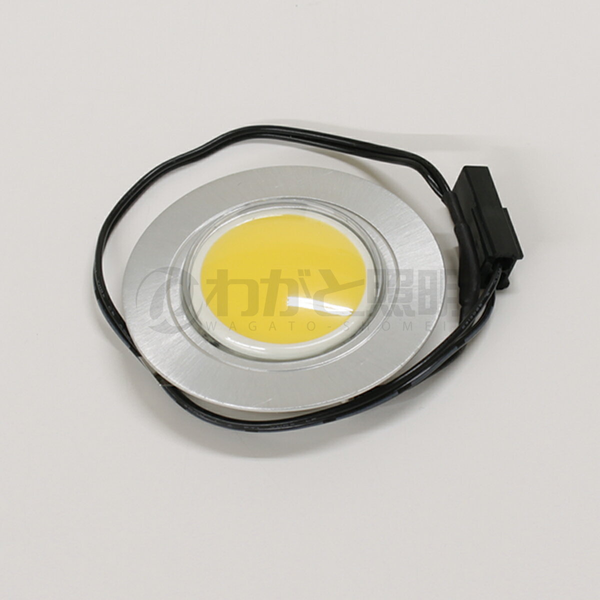 テクノパーツ 家具用LED照明(什器用) 超薄型LEDダウンライト 24V1.5W 電球色 直下照度270lux(30cm直下) 取付穴φ55〜56mm ワンタ...