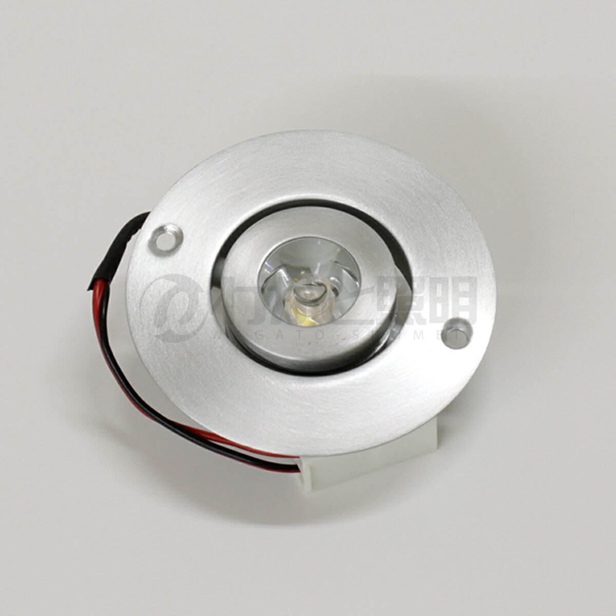 テクノパーツ 家具用LED照明(什器用) ハイパワーLEDダウンライト 1W電球色LED1コ 直下照度2500lux(30cm直下) 取付穴φ44mm ネジ止め...