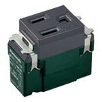 パナソニック　フルカラー配線器具　埋込扉付接地コンセント　扉付接地シングルコンセント　送り端子付　15A　125V　マットグレー　WN11511MH