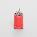 アメリカン電機 接地形2P 20A 125V 引掛形プラグ (ナイロンカバー) 赤 3212N-L5-RD