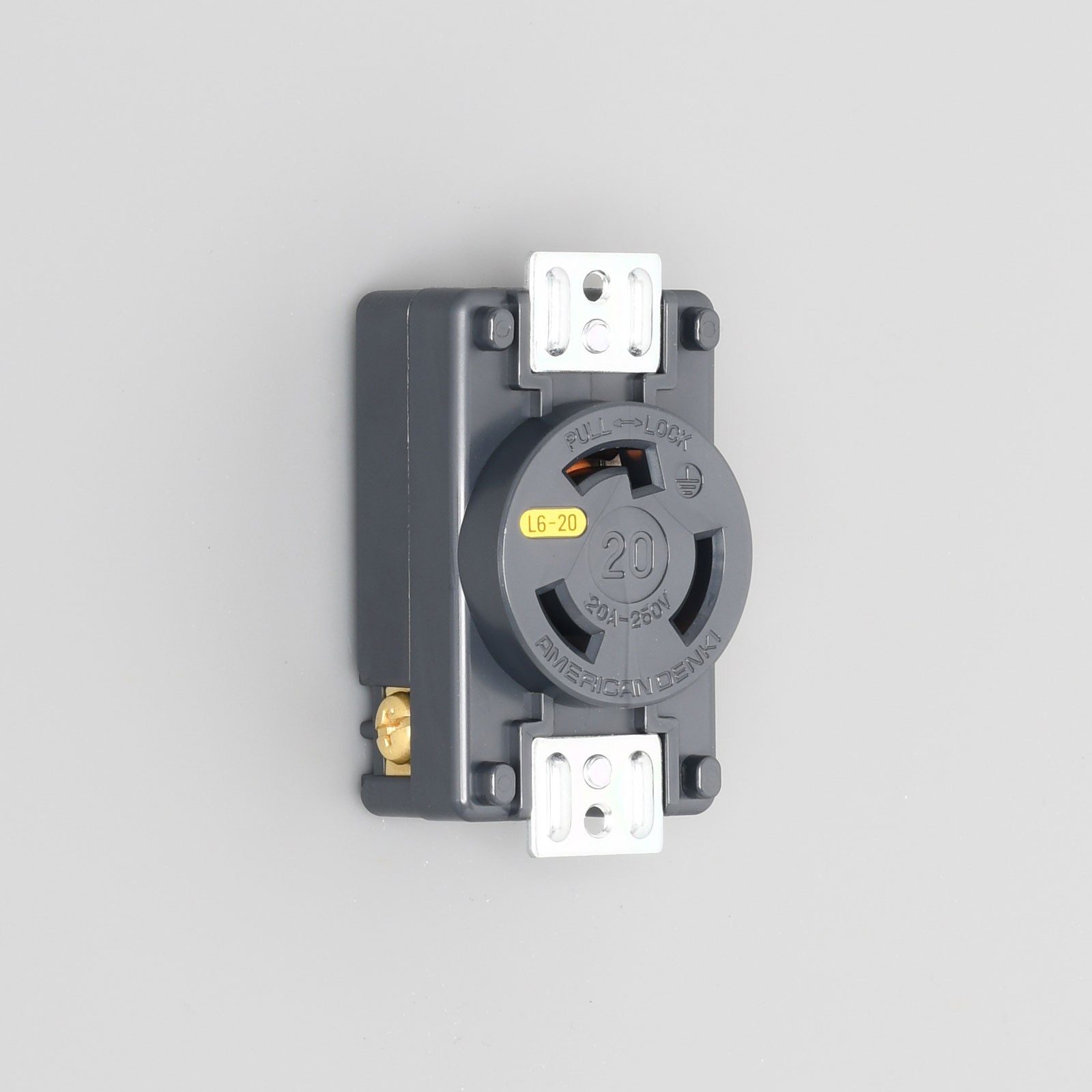 乐天商城 - アメリカン電機　接地形2P 20A 250V　引掛形パネル用コンセント　3220PL6