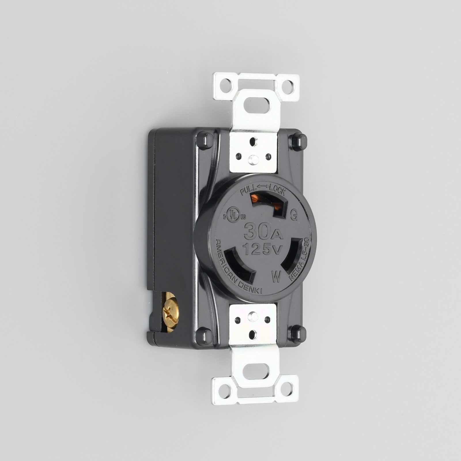 アメリカン電機　接地形2P 30A 125V　引掛形UL／CSA規格埋込コンセント　3310L5UL