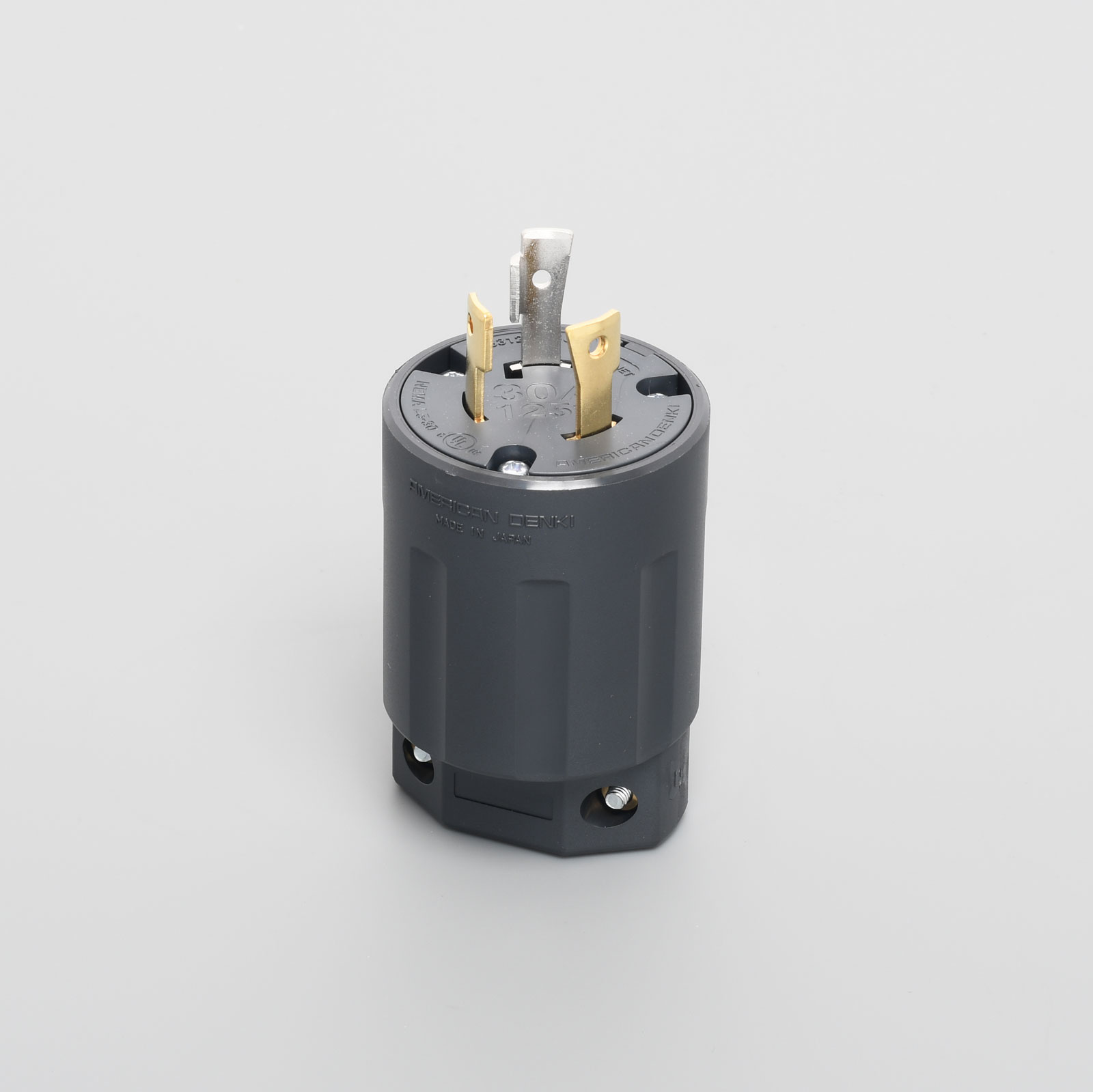 乐天商城 - アメリカン電機　接地形2P 30A 125V　引掛形UL/CSA規格 プラグ (ナイロンカバー)　3312NL5UL