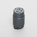 アメリカン電機 接地形2P 30A 125V 引掛形コードコネクタボディ (ナイロンカバー) 黒 3314NL5