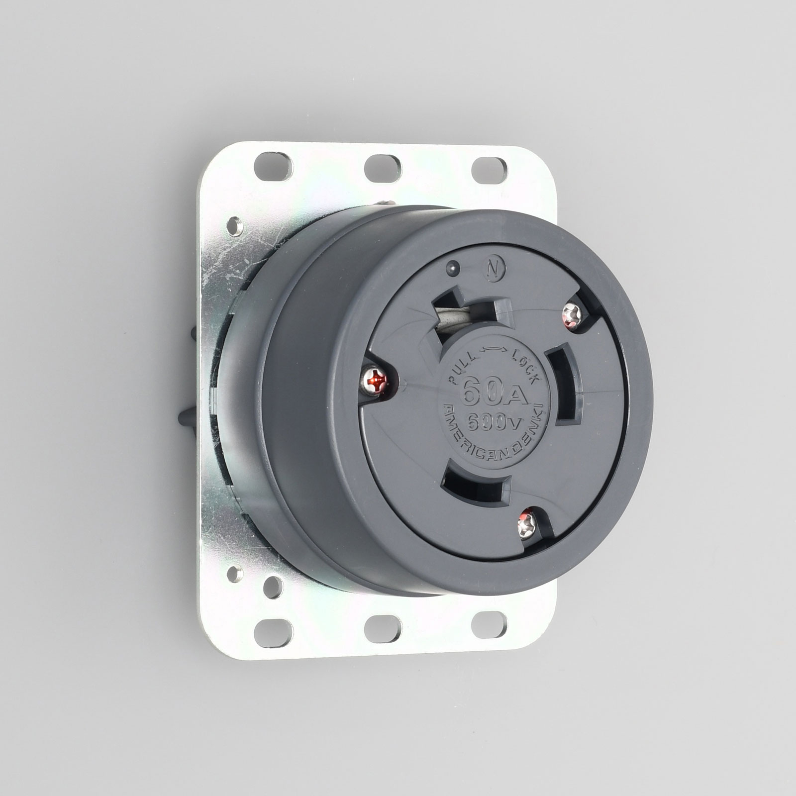 アメリカン電機　3P 60A 600V　引掛形埋込コンセント　3660