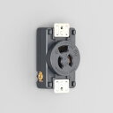 アメリカン電機 接地形2P 15A 125V 抜止形パネル用コンセント 黒 7110GNZP
